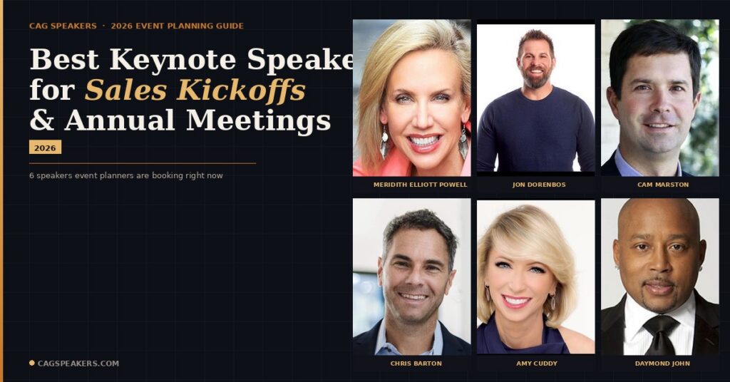 Best Keynote Speakers for Sales Kickoffs & Annual Meetings 2026 | CAG ...