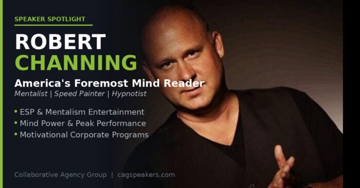 Robert Channing, America's Foremost Mind Reader, keynote speaker on ESP and mentalism, mind power and peak performance, and motivational corporate programs