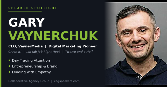 Gary Vaynerchuk keynote speaker on entrepreneurship, digital marketing, and brand building